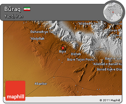 Physical 3D Map of Būraq