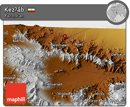 Physical 3D Map of Kez̄āb