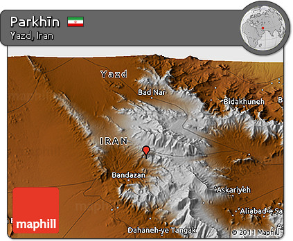 Physical 3D Map of Parkhīn