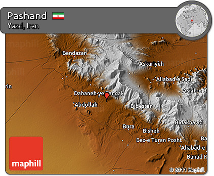 Physical 3D Map of Pashand