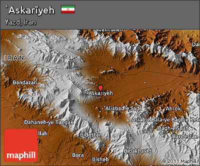 Physical 3D Map of `Askarīyeh