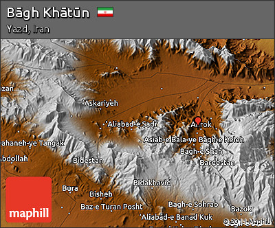 Physical 3D Map of Bāgh Khātūn