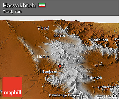 Physical 3D Map of Hasvakhteh