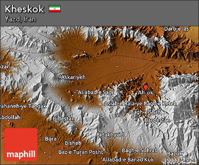 Physical 3D Map of Kheskok