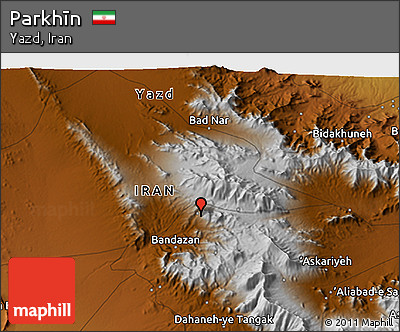 Physical 3D Map of Parkhīn