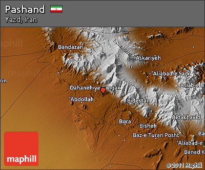 Physical 3D Map of Pashand