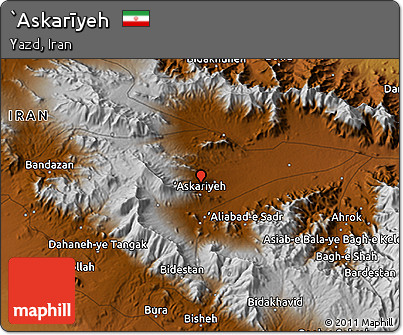 Physical 3D Map of `Askarīyeh