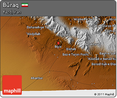 Physical 3D Map of Būraq