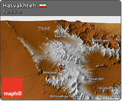 Physical 3D Map of Hasvakhteh