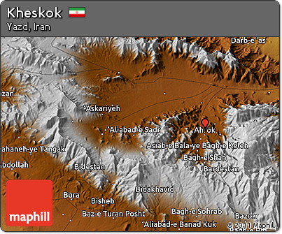Physical 3D Map of Kheskok