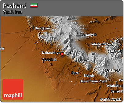 Physical 3D Map of Pashand