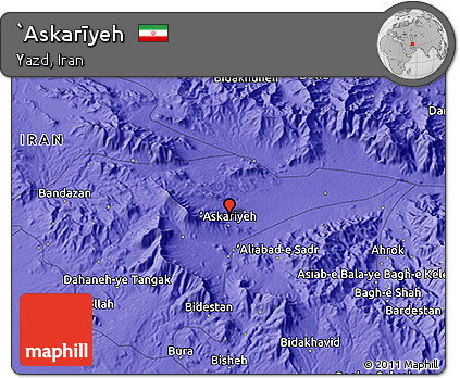 Political 3D Map of `Askarīyeh