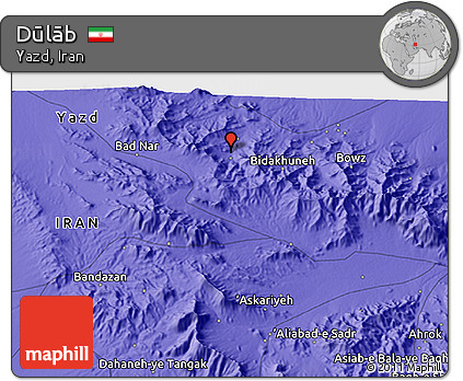 Political 3D Map of Dūlāb