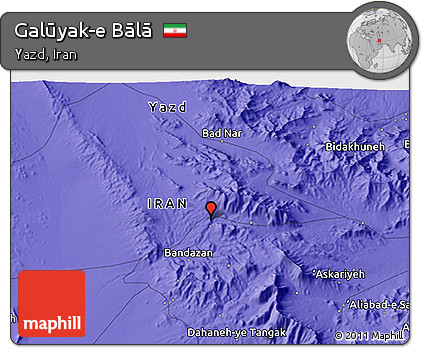 Political 3D Map of Galūyak-e Bālā