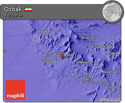 Political 3D Map of Ozbak