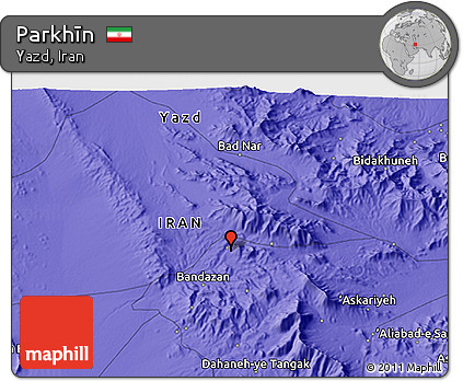 Political 3D Map of Parkhīn
