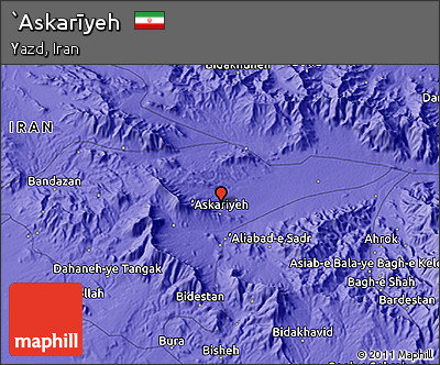 Political 3D Map of `Askarīyeh