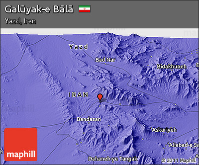 Political 3D Map of Galūyak-e Bālā