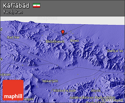 Political 3D Map of Kāfīābād