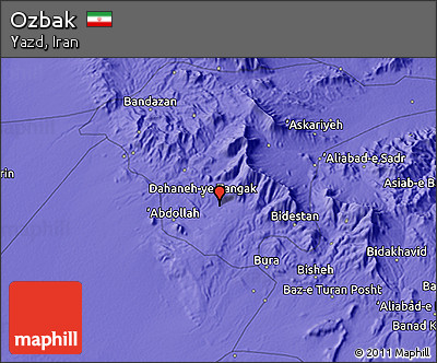Political 3D Map of Ozbak