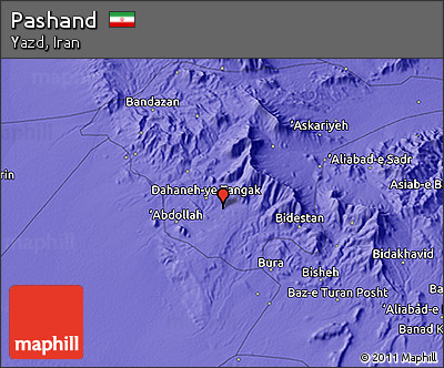 Political 3D Map of Pashand