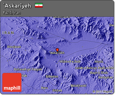 Political 3D Map of `Askarīyeh