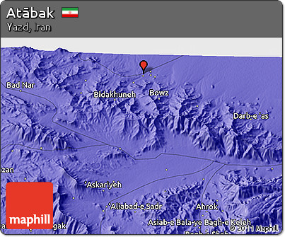 Political 3D Map of Atābak