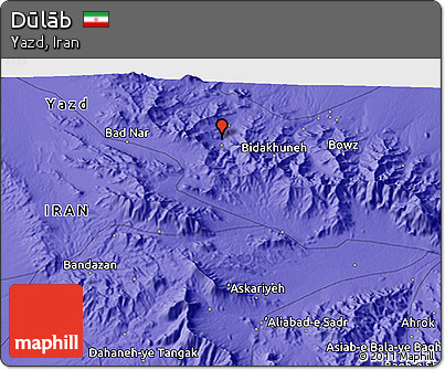 Political 3D Map of Dūlāb
