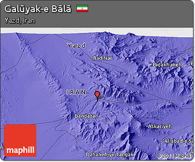 Political 3D Map of Galūyak-e Bālā