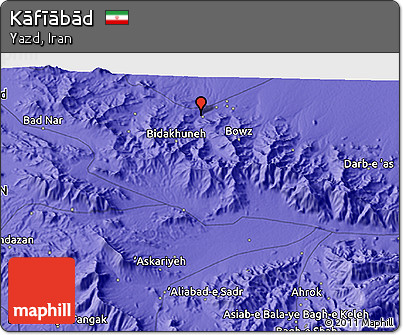 Political 3D Map of Kāfīābād