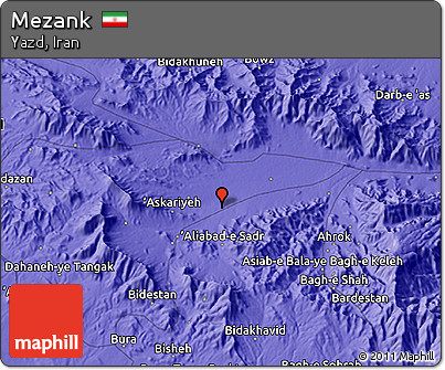 Political 3D Map of Mezank