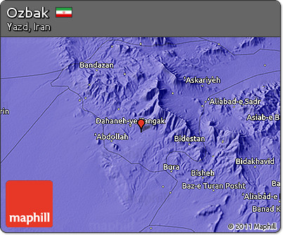 Political 3D Map of Ozbak