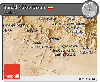 Satellite 3D Map of Banād Kūk-e Dīzeh