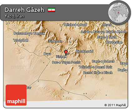 Satellite 3D Map of Darreh Gāzeh
