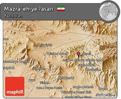 Satellite 3D Map of Mazra`eh-ye Ḩasan