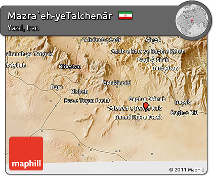 Satellite 3D Map of Mazra`eh-yeTalchenār