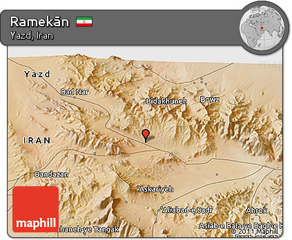 Satellite 3D Map of Ramekān