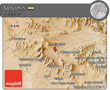 Satellite 3D Map of Sorūshīn