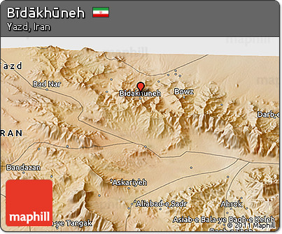 Satellite 3D Map of Bīdākhūneh