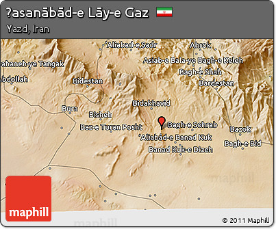 Satellite 3D Map of Ḩasanābād-e Lāy-e Gaz