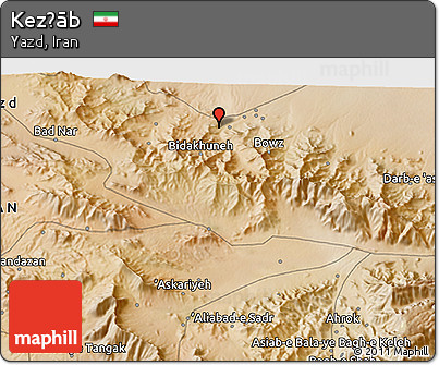 Satellite 3D Map of Kez̄āb