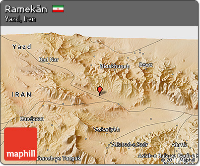 Satellite 3D Map of Ramekān