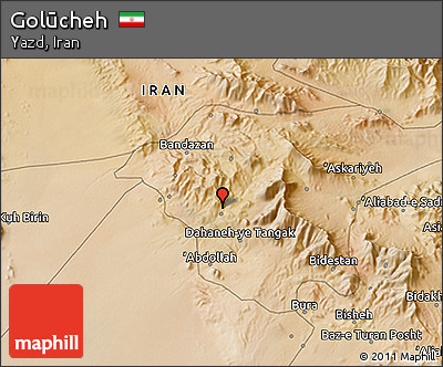 Satellite 3D Map of Golūcheh