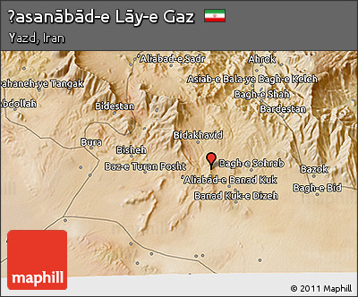 Satellite 3D Map of Ḩasanābād-e Lāy-e Gaz