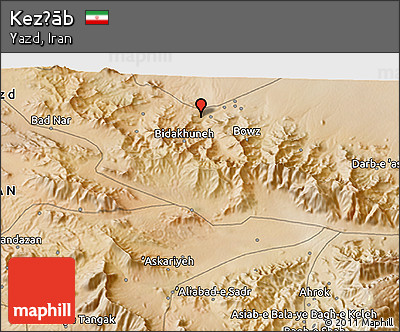 Satellite 3D Map of Kez̄āb