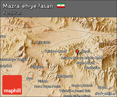 Satellite 3D Map of Mazra`eh-ye Ḩasan