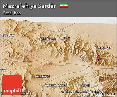 Satellite 3D Map of Mazra`eh-ye Sardār