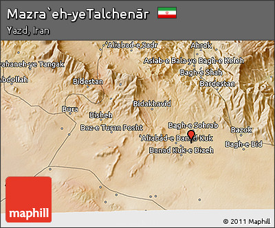 Satellite 3D Map of Mazra`eh-yeTalchenār