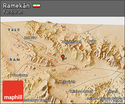 Satellite 3D Map of Ramekān