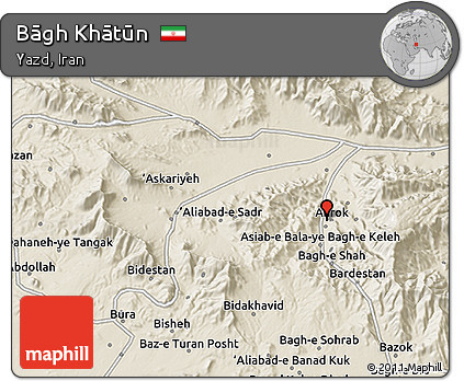Shaded Relief 3D Map of Bāgh Khātūn